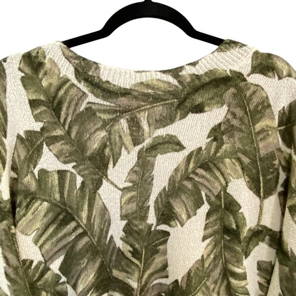 SHOW ME YOUR MUMU Women Woodsy Sweater Sz XXL Green Majestic Palm Knit 79-4 - Picture 5 of 11